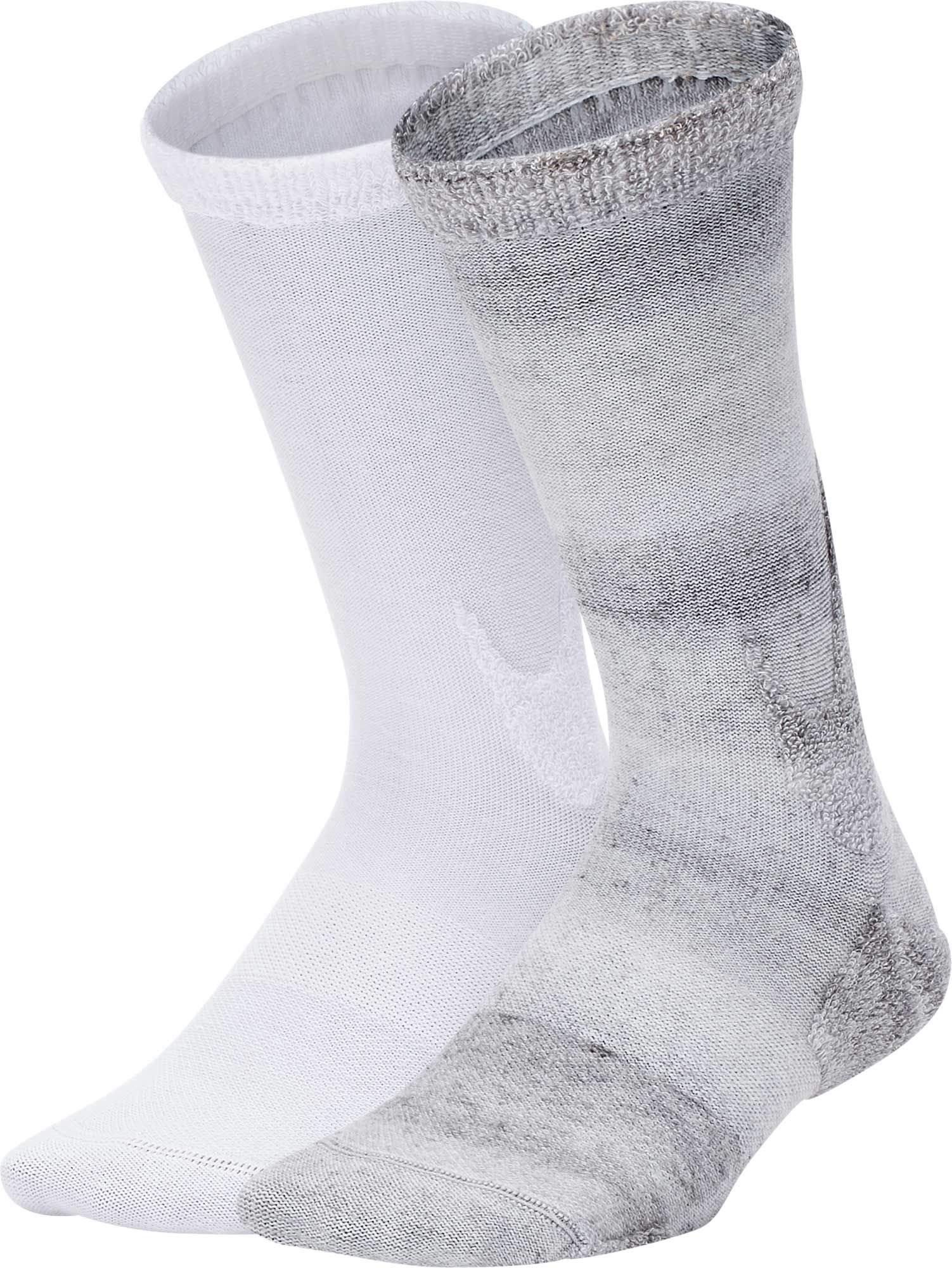 NikeYouth Athletic Swoosh Crew Socks - 2 Pack (Black/Anthracite/White/Medium)