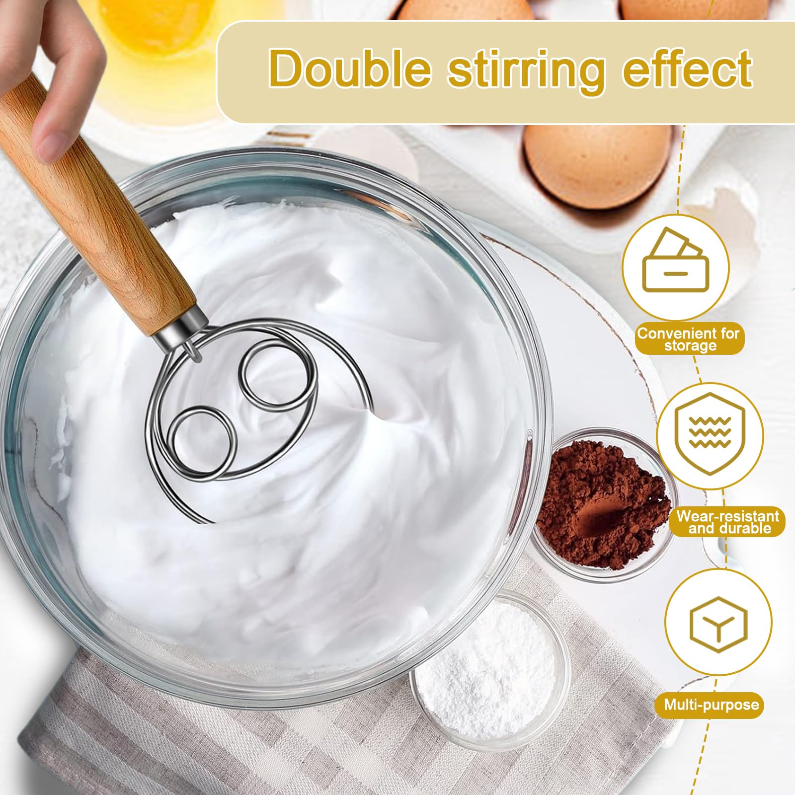 LWLWA 2 Pièces Mini Fouet, 24 Cm Fouet Danois, Manche En