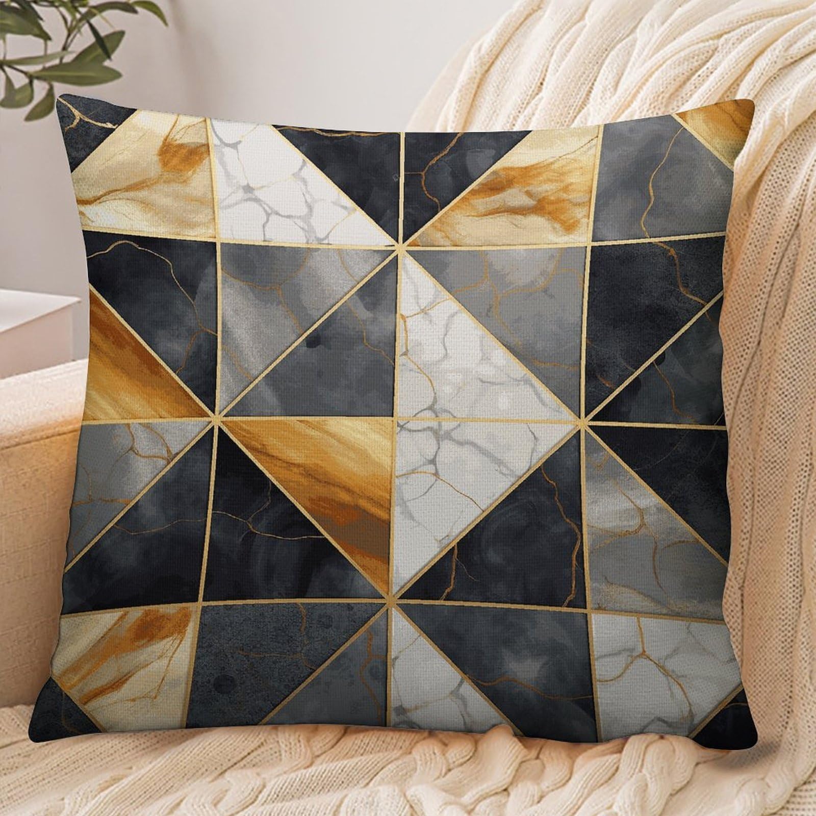 Fekiloot Style Geometric Marble1 Pillowcase Pillow Sham Pillow Case