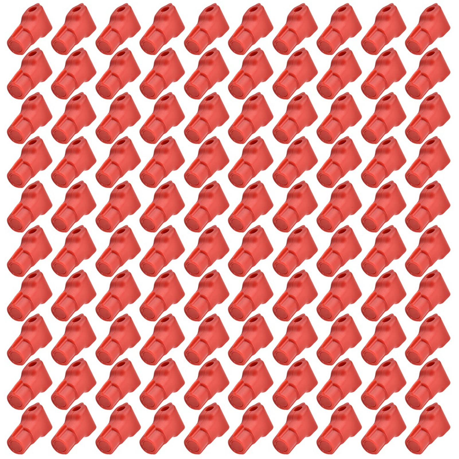 Cerradura de gancho antirrobo de 100 piezas,rojo anti barrido,gancho de exhibición de seguridad para tiendas minoristas,con desbloqueo magnético especial,para enlace de productos básicos(6MM)