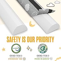 Vista 8 de Sleepah Protectores de cama para niños pequeños, protectores de riel de espuma viscoelástica, impermeables, lavables, de doble cara, antideslizante