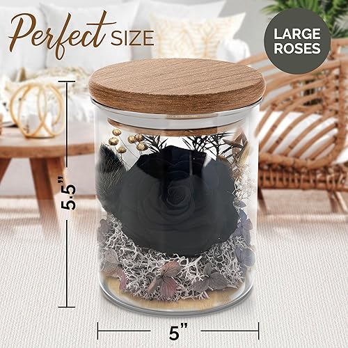 Miniatura 2 de Rosas reales de alta calidad que duran un año o más  Flores funerarias Forever Rose  Rosa preservada en una cúpula de cristal  Decoración de flores