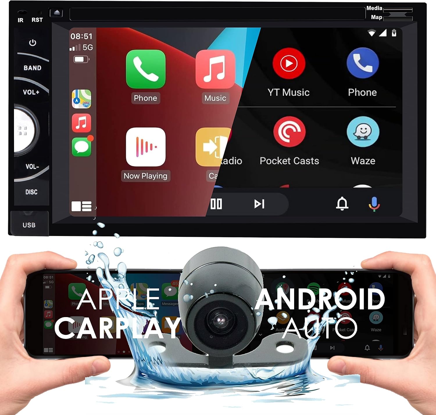 Gravity D96CP HiFi Audio Processor 6.5 Inch 1080P Touch Screen Navigation Car Stereo