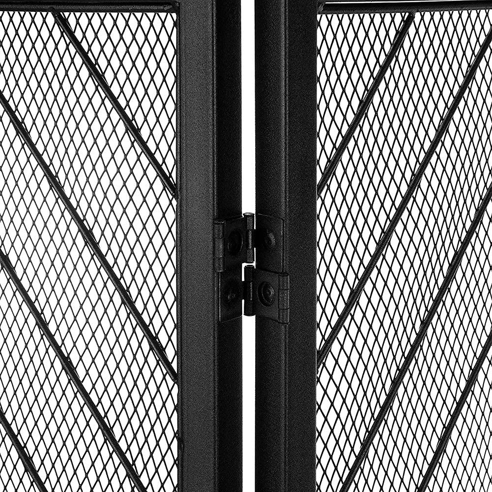 Kaminschutzgitter – Funkenschutz, Drahtgeflecht aus massivem Schmiedeeisen, für mehr Sicherheit im Haushalt und am Kamin