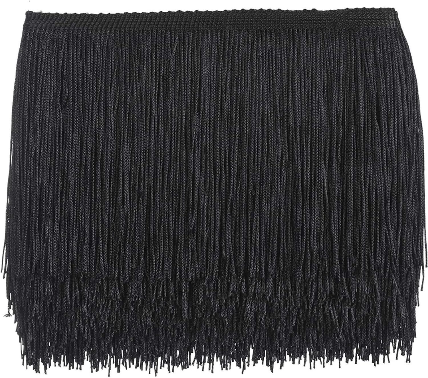10 Yards of 6" Chainette Fringe Trim Tassel Sewing Trim for DIY Craft Latin Dress Lamp Shade Decoration Teal (Black)