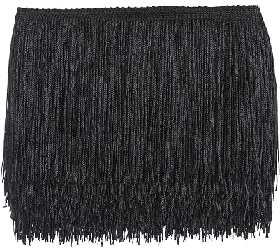 10 Yards of 6" Chainette Fringe Trim Tassel Sewing Trim for DIY Craft Latin Dress Lamp Shade Decoration Teal Black