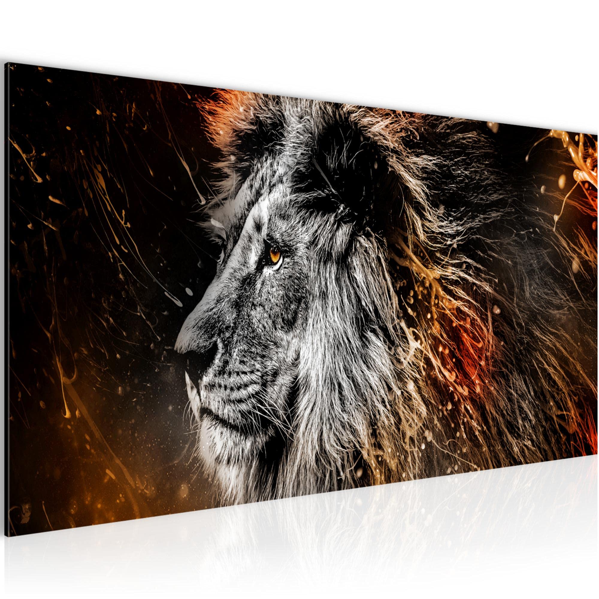 Runa Art Quadro Leone Stampa D'Arte Tela Non Tessuta Decorazione Murale Soggiorno Camera Da Letto 039556c