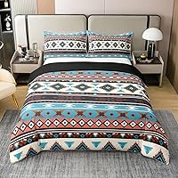 Vista 11 de Erosebridal - Juego de funda de edredón bohemia 100% algodón orgánico, diseño ondulado, cama individual, funda de edredón bordada con arco iris