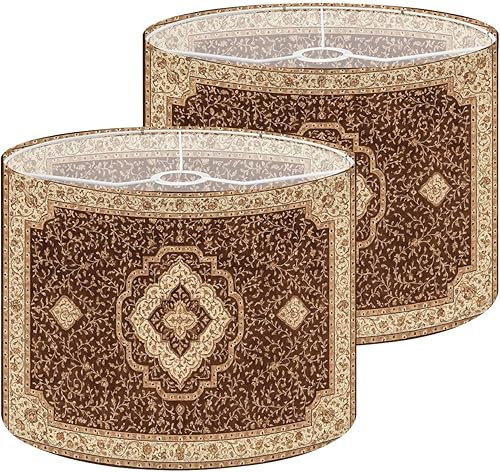 Miniatura 9 de Lampshades Lamp Shades 11"x11"x9" Retrowave synthwave vapor party Light grid landscape Yesterday s Light Shade for Table Lamps Floor Lamps Drum Lamp