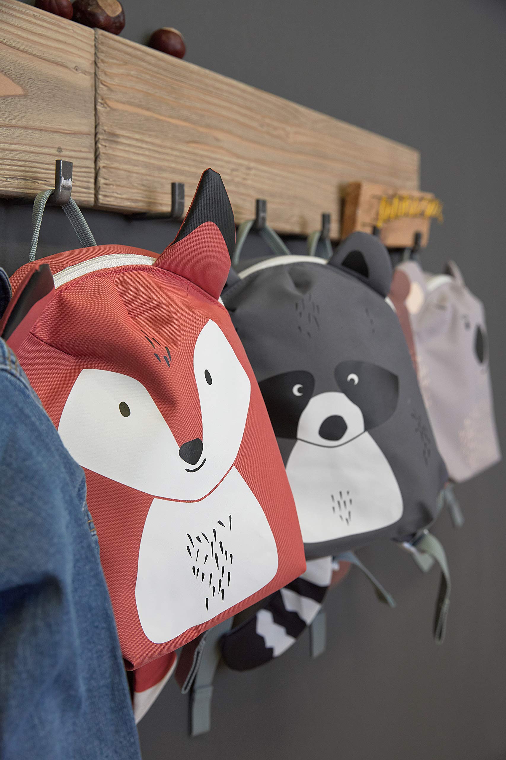 Lässig Piccolo zaino per bambini per la scuola materna con cinturino da 2 anni, 20 x 9 x 24 cm, 3,5 L, Rosso (Fox)