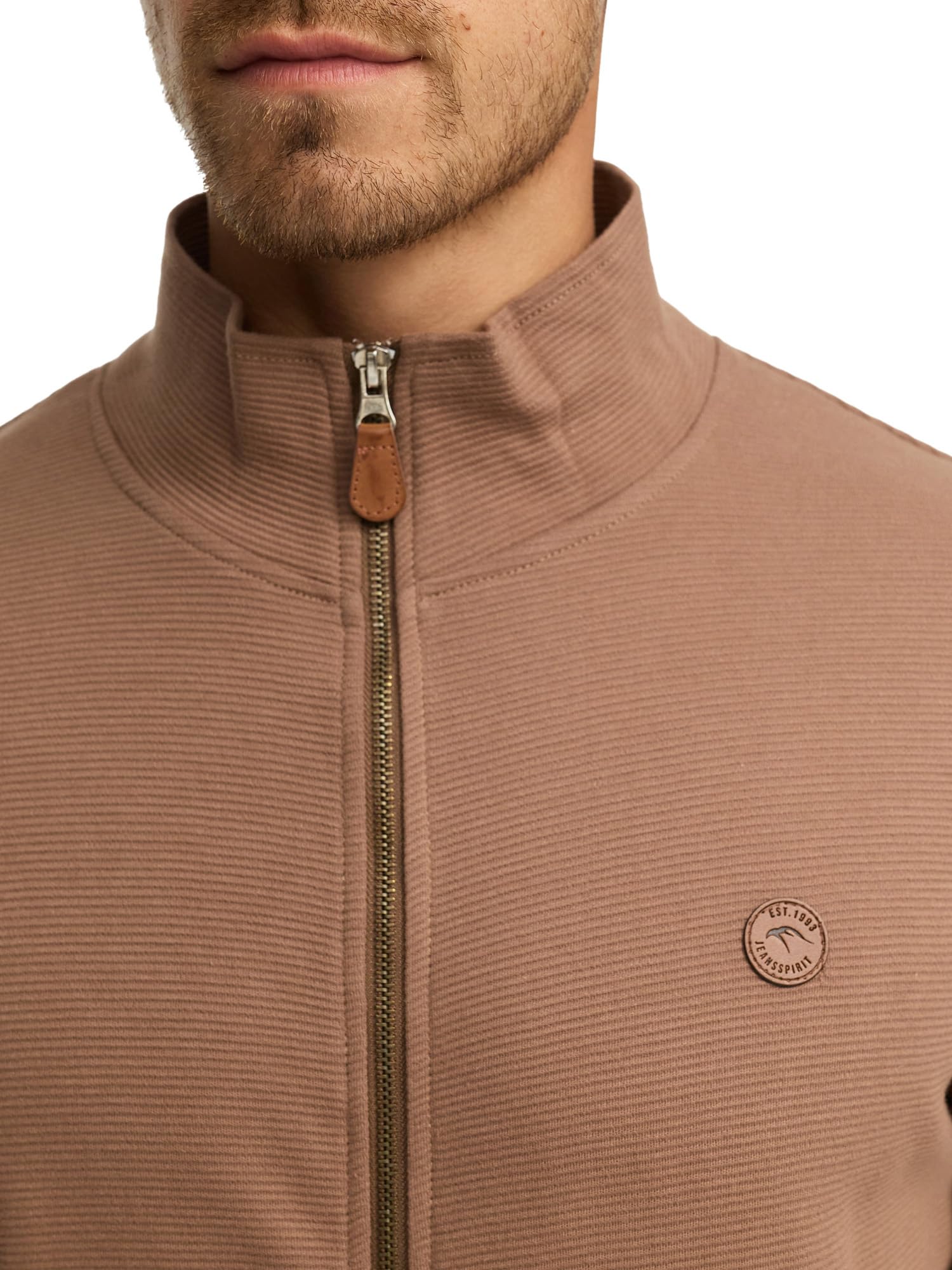 Indicode Chaqueta de punto INGuadalupe para hombre de algodón | Sudadera con puños RIPP para hombre