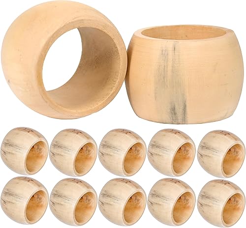 Juego de 12 servilleteros de madera, servilleteros de marinero a granel para decoración de fiestas, mesa de comedor, todos los días, reuniones