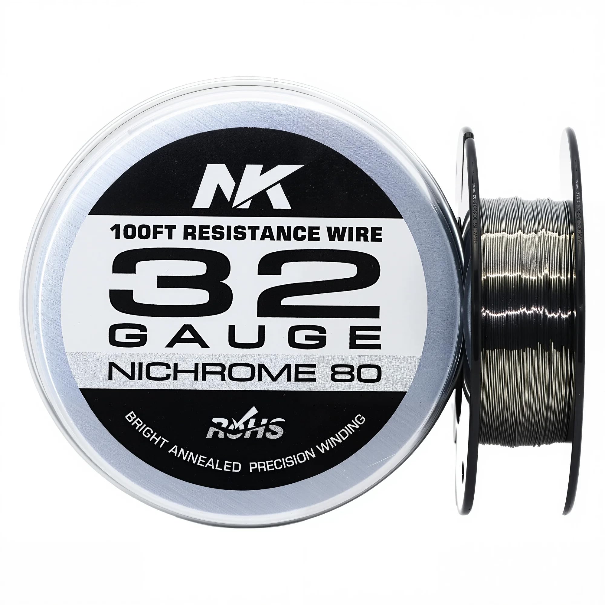 Photo 1 of High Temp Resistance Wire Nichrome 80 for Heating Elements, Foam Cutter, Jewelry Making and DIY Ceramic Crafts (Ni80 32Ga 100Ft)