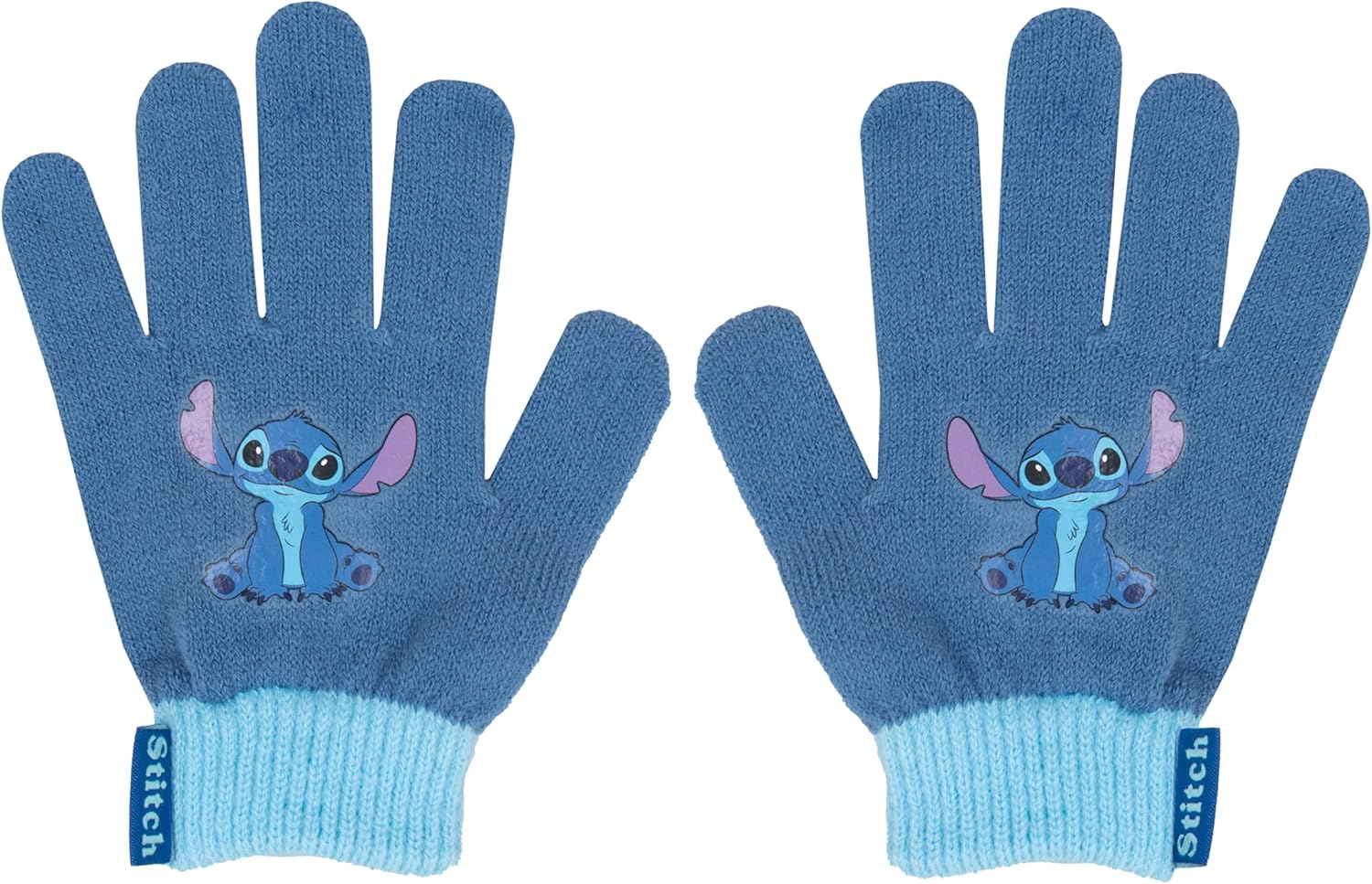 Disney Stitch Hat And Gloves For Girls | Girls Hat Set | Kids Hats And Gloves Sets | One Size Blue - Image 3