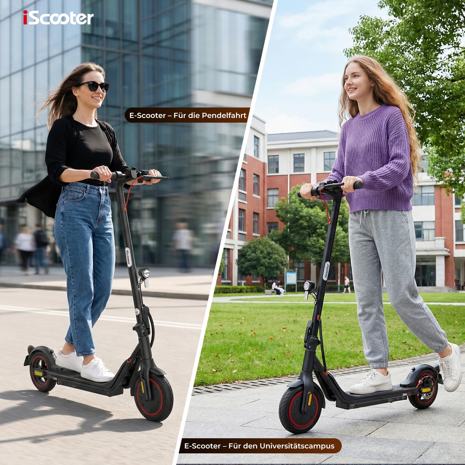 E-Scooter mit Straßenzulassung für Erwachsene-Max 30km Reichweite, Max 500W ABE Faltbarer Elektroscooter mit 10 Zoll Luftreifen,120 kg Belastung-Ideal für Stadtpendler Smart APP
