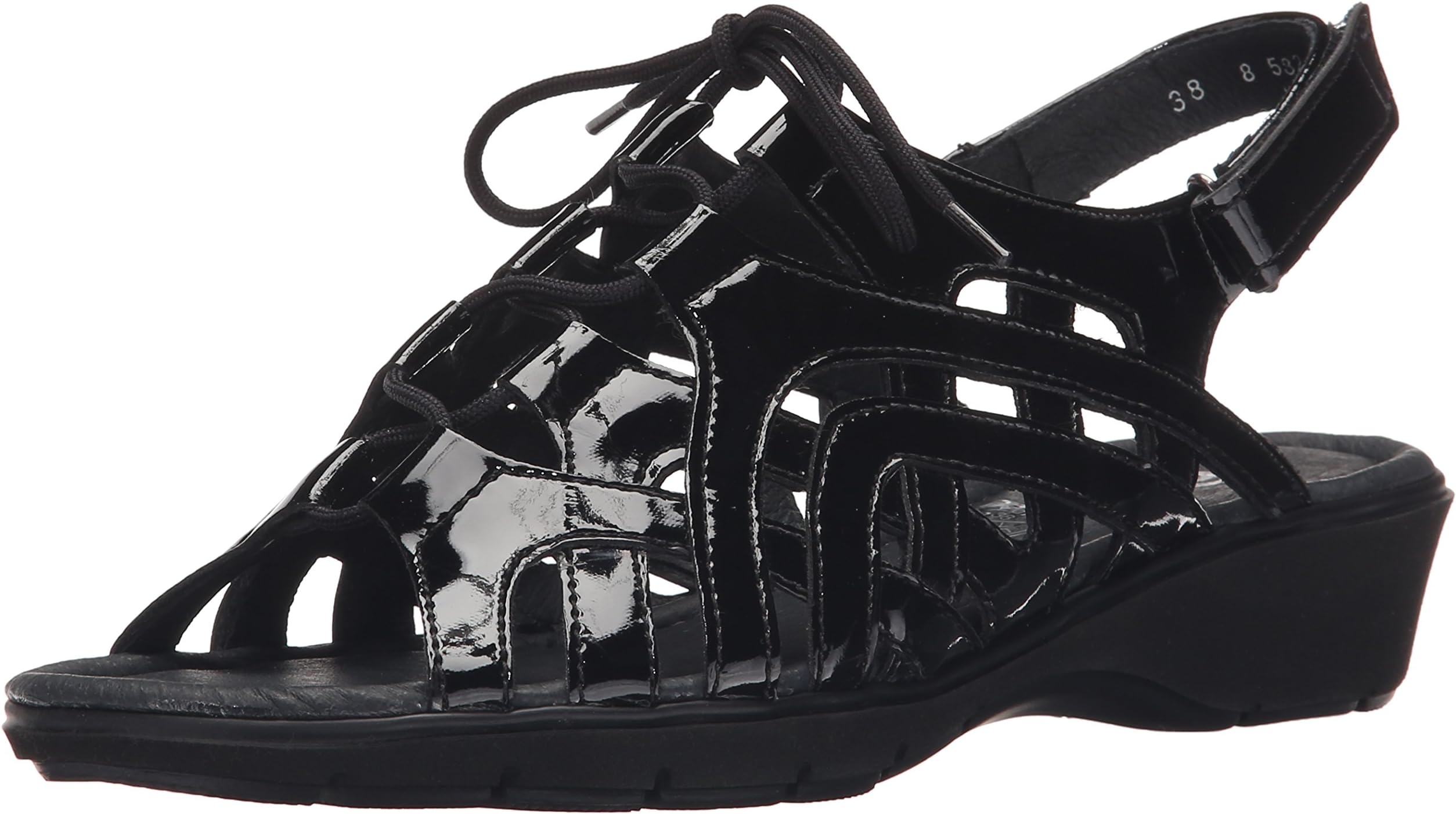 ARAWomen's Lido Slingback Sandal, Black, Medium Wide