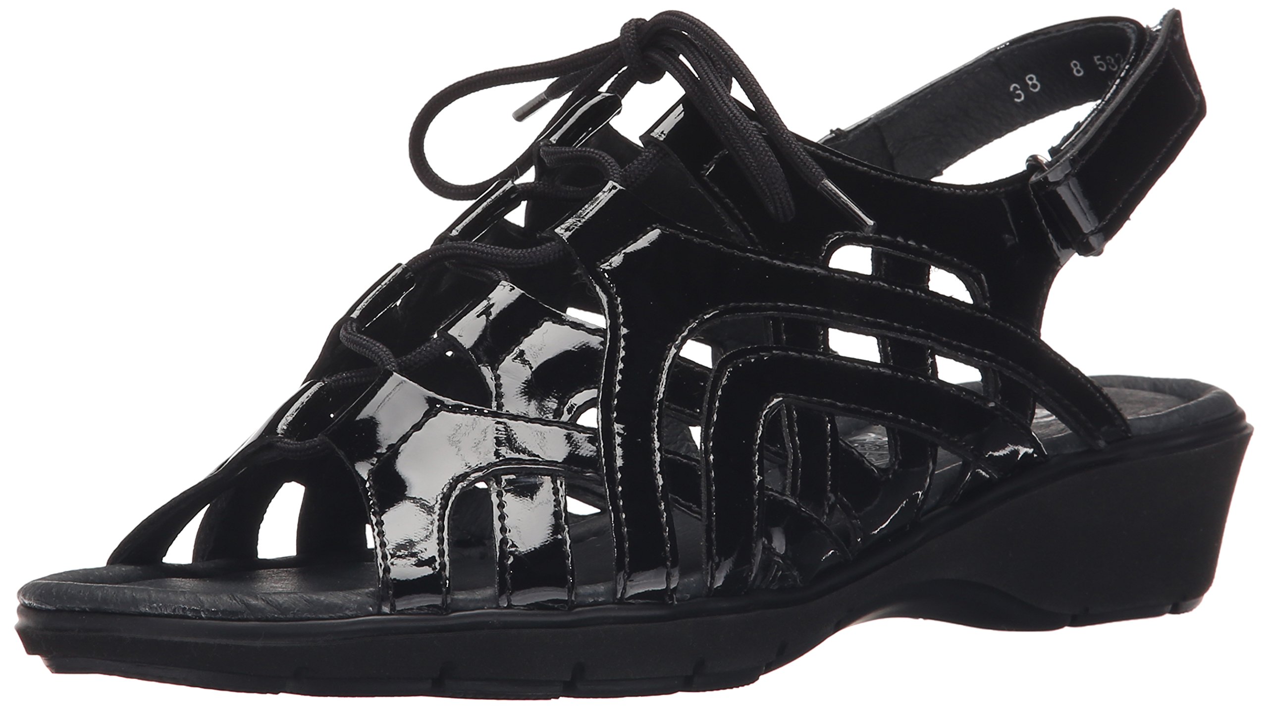 ARAWomen's Lido Slingback Sandal, Black, Medium Wide