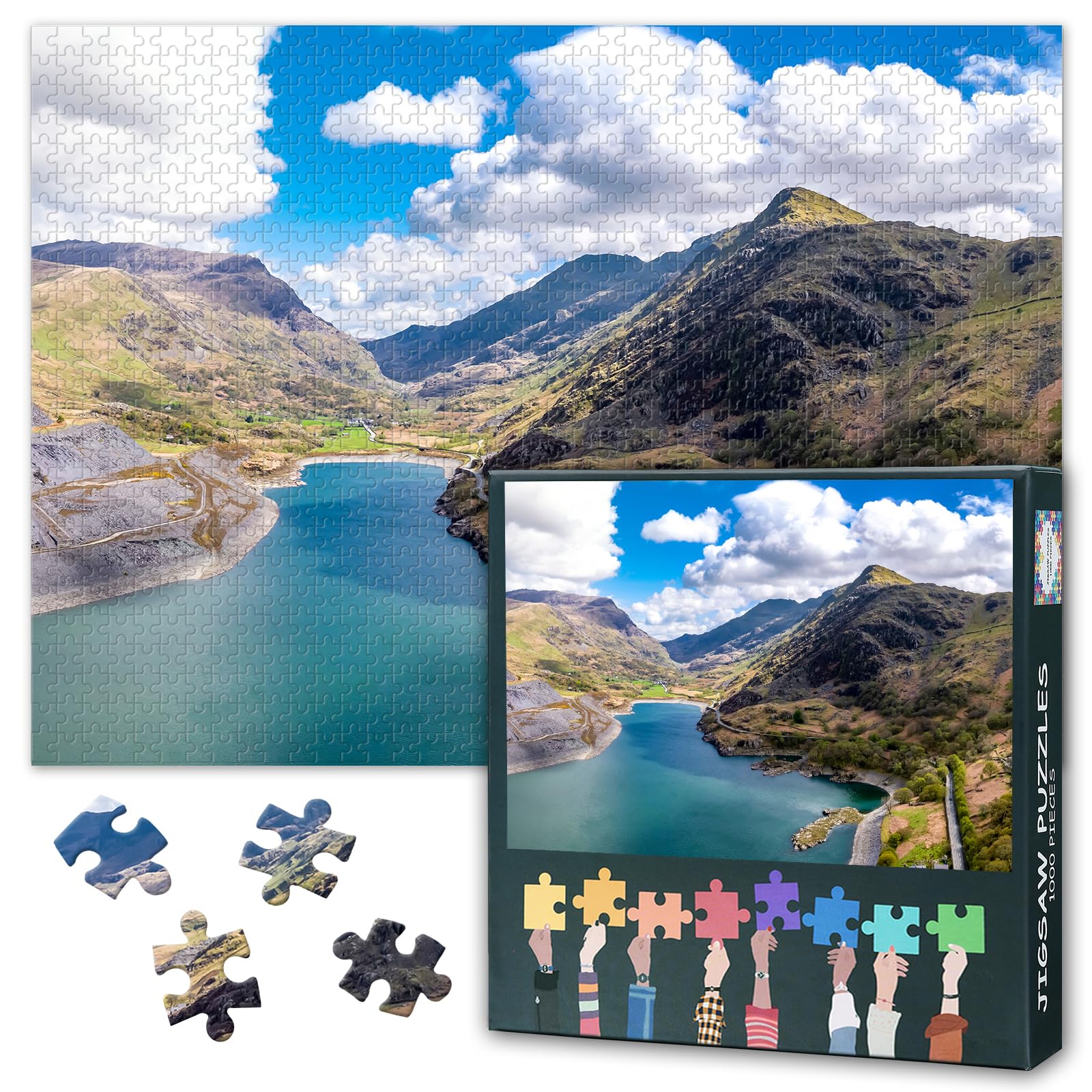 Puzzles for Adults 1000 Pieces, Dolbadarn Castle Jigsaw Puzzles, Snowdonia National Park Adult Puzzle for Adults, Educational Fun Games or Toys for Elders Friends 20X27 INCH — image 1