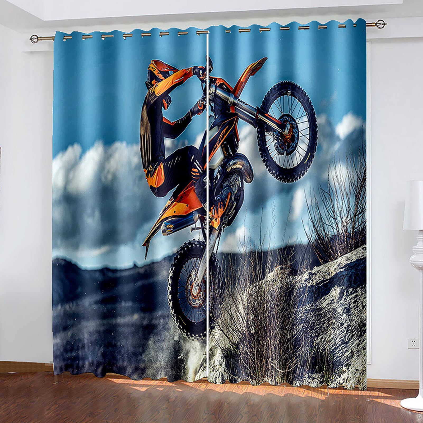Rideaux occultants à œillets 300x270cm pour salon
