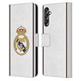 Head Case Designs Officially Licensed Real Madrid CF Bring Back 99/00 White Retro Leather Wallet Case Compatible with Samsung Galaxy A24 4G / M34 5G