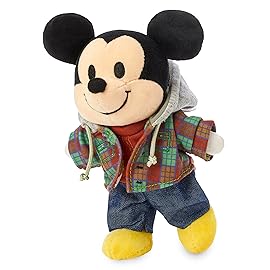 Disney Store Unisex-Child Mickey Mouse nuiMOs Plushie - Soft Plush with Embroidered Features, Poseable Hands & Turning Head, Magnetic Hands for Holding, 6 Inches