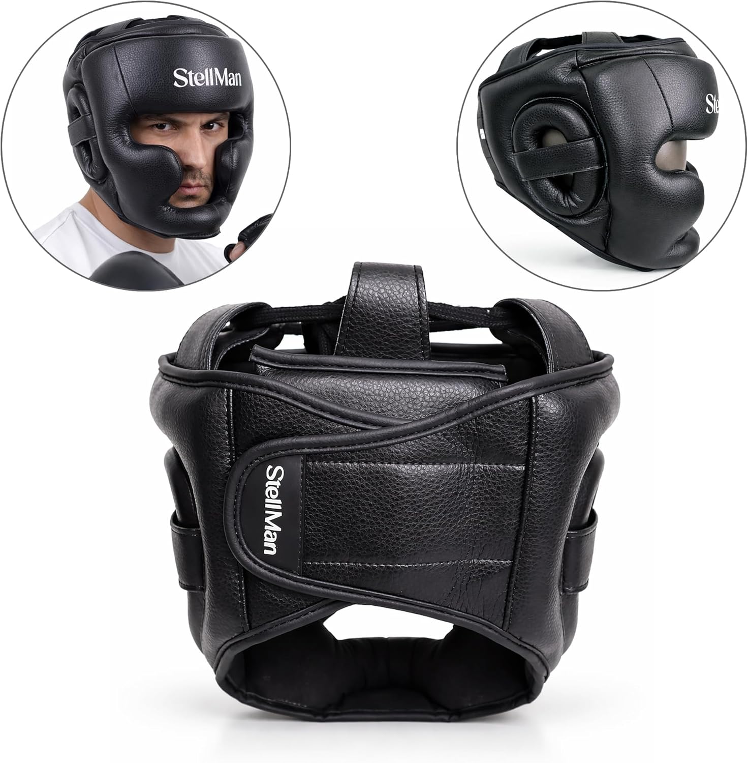 Boxing Headgear for MMA Training, Adjustable Padded Protective Helmet – Muay Thai, Kickboxing, Karate, Taekwondo & Martial Arts Sparring