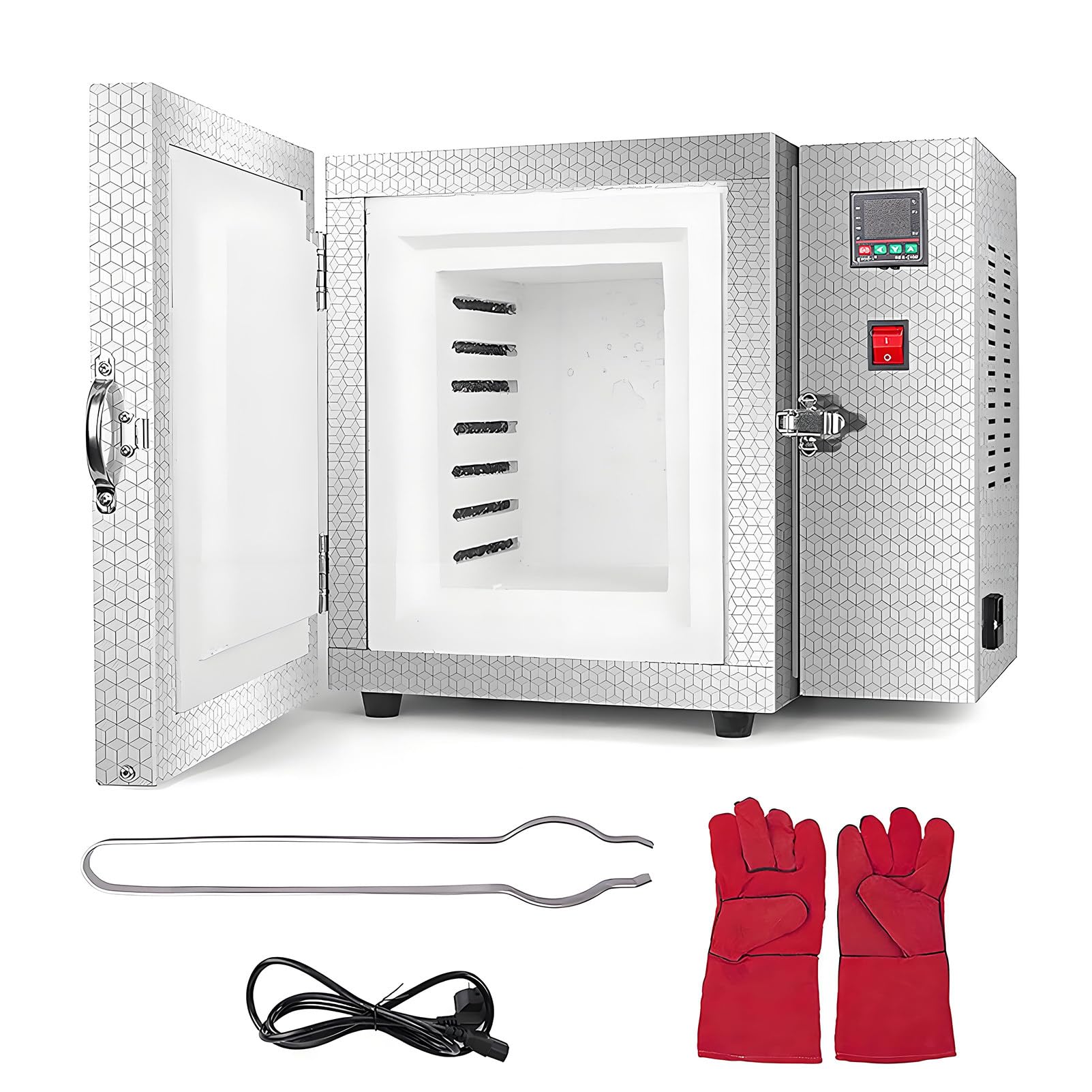 Horno Alfarero Ceramica, Horno de Fusión de Metales de 1500 W con Control Digital, Temperatura Máxima de 800 °C/1472 °F; para Joyería, Fundición a Cera Perdida, Cerámica, Manualidades