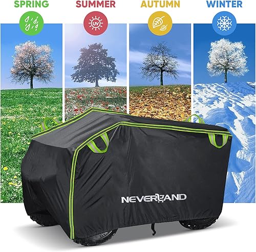 Miniatura 7 de NEVERLAND Cubierta para cuatrimoto, impermeable, resistente, para 4 ruedas, con hebilla, a prueba de polvo, anti rayos UV, resistente al viento,