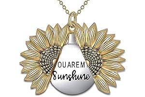 You are My Sunshine Necklace: Sunflower Locket of Enduring Affection