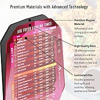 Vista 7 de Juego de hojas magnéticas para freidora de aire, tabla de tiempos de cocción de freidora de aire instantáneo, accesorios para freidora de aire, hoja