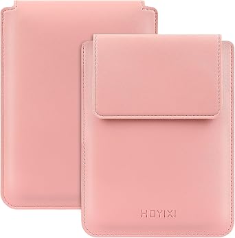 HoYiXi Universal Sleeve Case for 6-inch Kindle/Kobo/Voyaga/Pocketbook/Tolino E-Book Reader Lightweight Leather Protective Sleeve Case Pouch for 6-inch E-Book, Pink