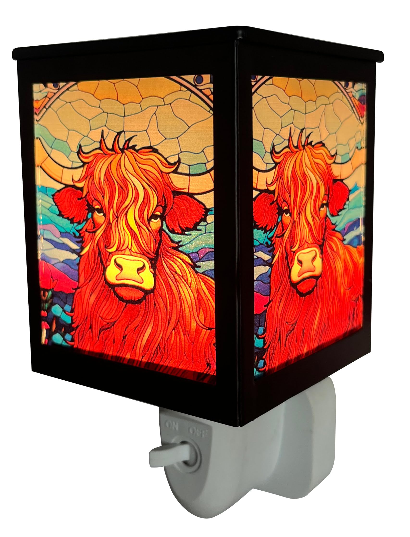 Cello Highland Cow Plug In Electric Wax Burner – Design Oil Warmer Aroma Lamp For Wax Melts Gift Home Fragrance Friendship Ornament Birthday Present Room Décor