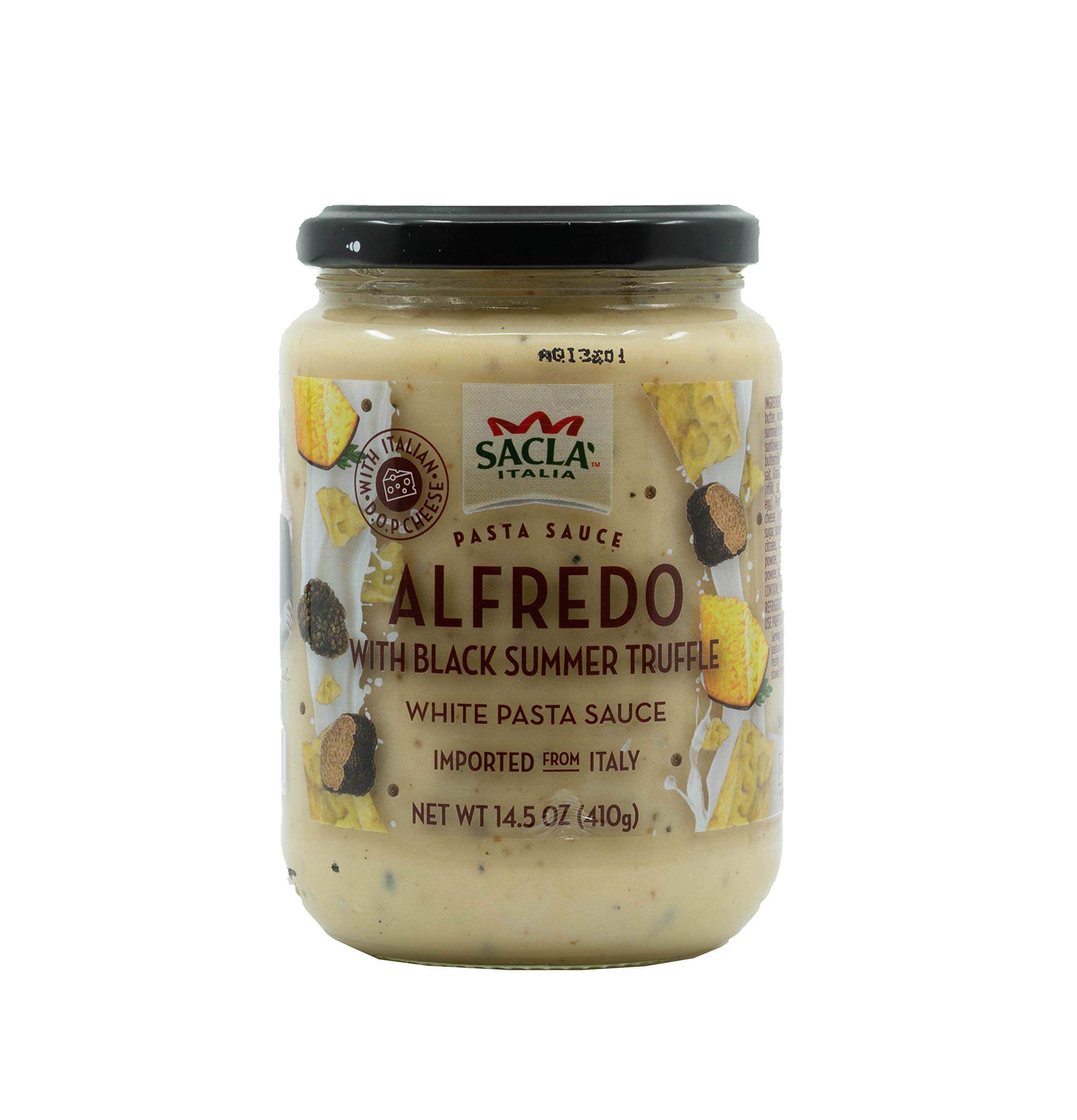 Alfredo Pasta Sauce with Black Summer Truffle White Pasta Sauce Imported from Italy, Net Wt 14.5 OZ 