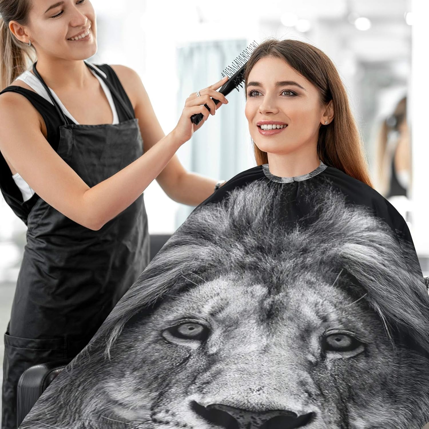 Barber Capes Polyester Hair Cutting Salon Cape with Snaps Beard Bib Hairdresser Gown Stylist Cape For Men Women