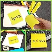 Vista 7 de 60Pack Yellow Sticky Notes 3x3, Yellow Sticky Pads, Self-Stick Pads,Self-Stick Pads 75 Sheets/Pad, Easy to Post for Teacher Student School Office