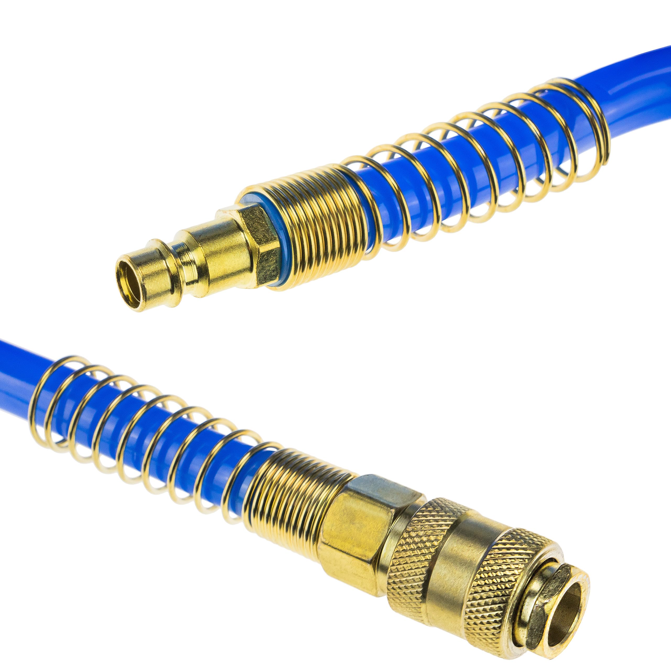 Stix STT-22 wkrętarka udarowa pneumatyczna Profi Set 2200 Nm 3/4 cala Twin Hammer obudowa kompozytowa ze spiralnym wężem pneumatycznym 10 m 14 x 10 mm poliuretan niebieski – zestaw kluczy udarowych do