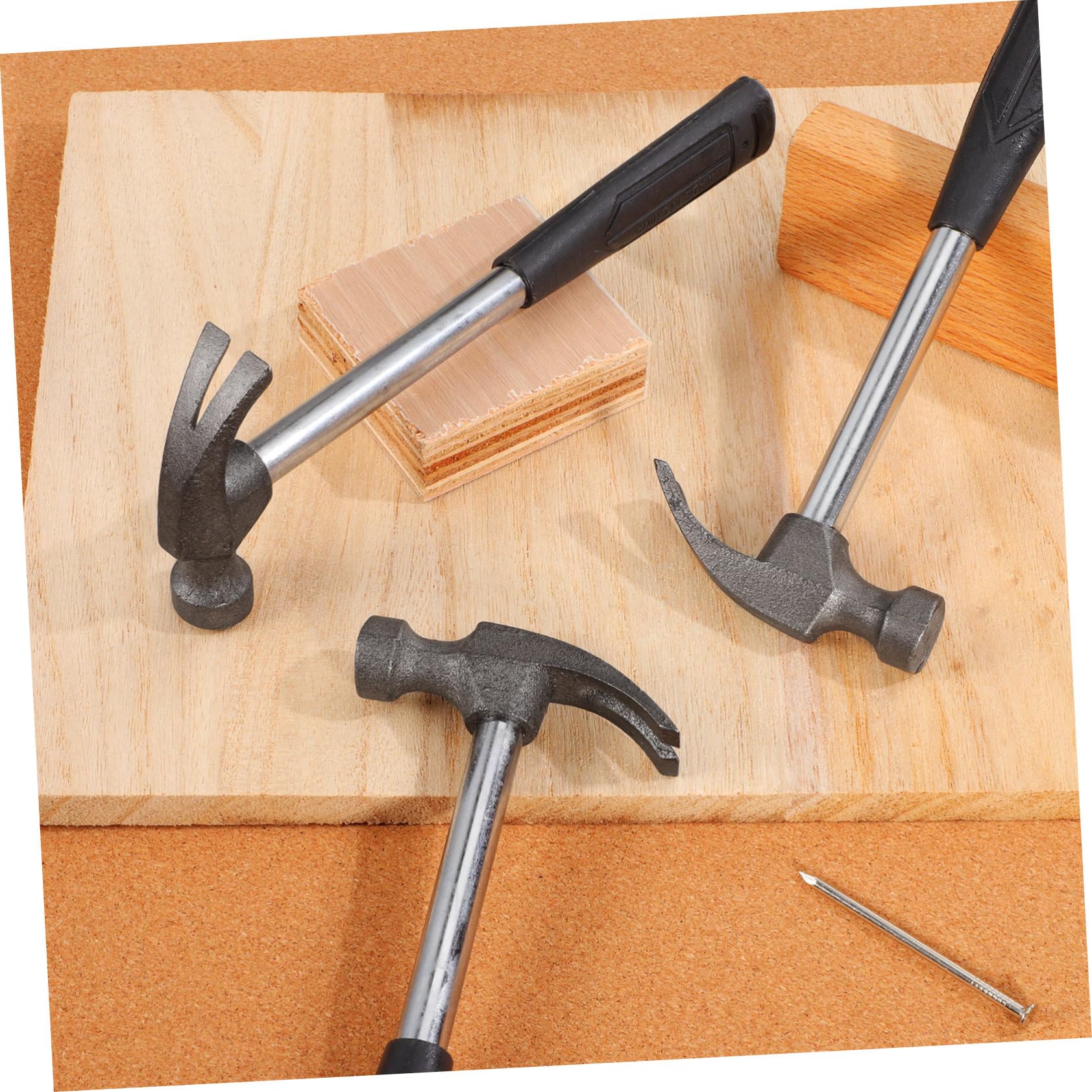 Mini Martillo de Garra Negro 5 Piezas de Plástico y Hierro | Juego de Herramientas de Precisión, Tubo de Acero, Formato Compacto, Uso Doméstico y Reparación