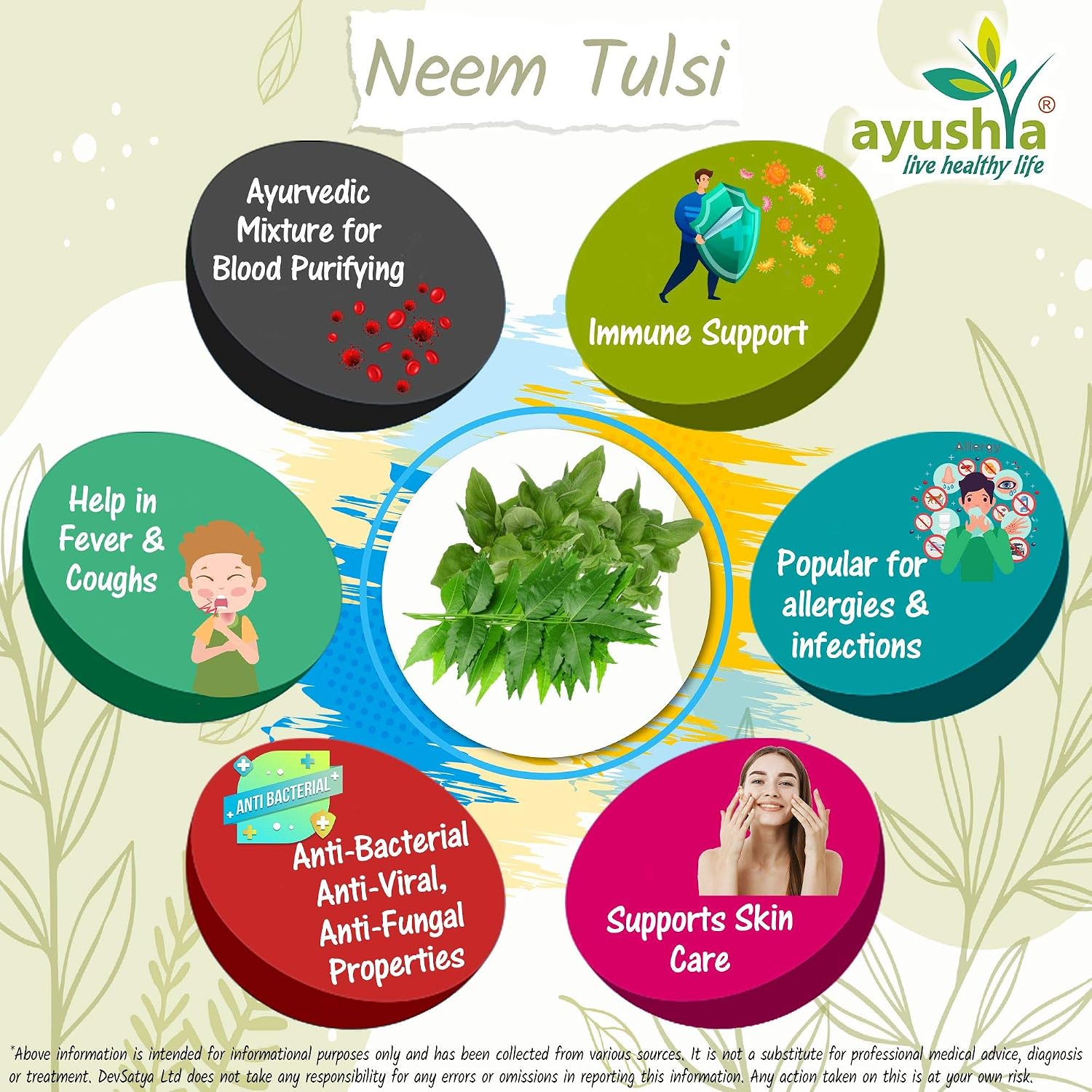 Neem Tulsi Capsule, Natural, 60 count (Pack of 1) - Image 5