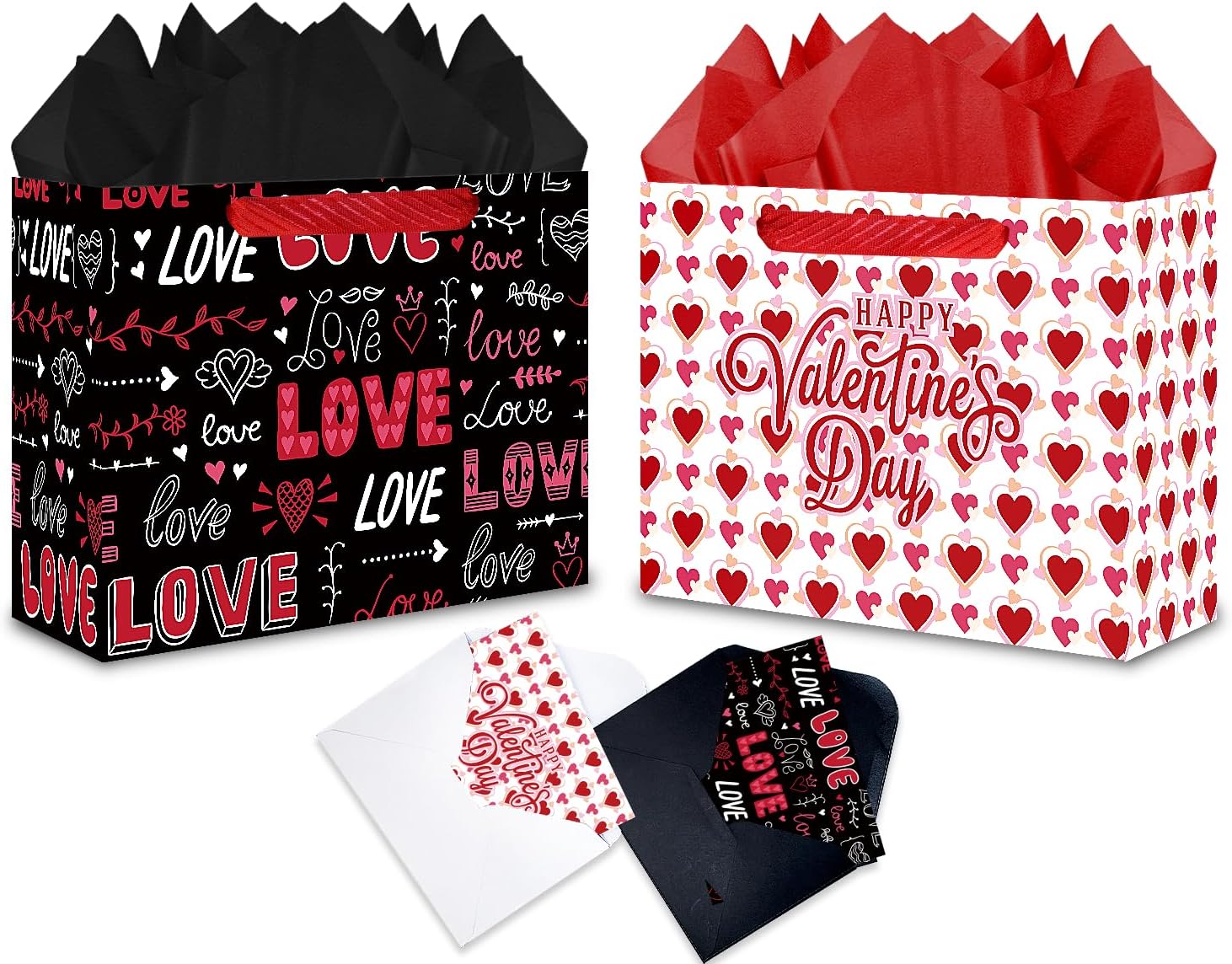 Jaywayang 12.6" Large Happy Father's Day Gift Bag With Card And Tissue Paper(Blue And White