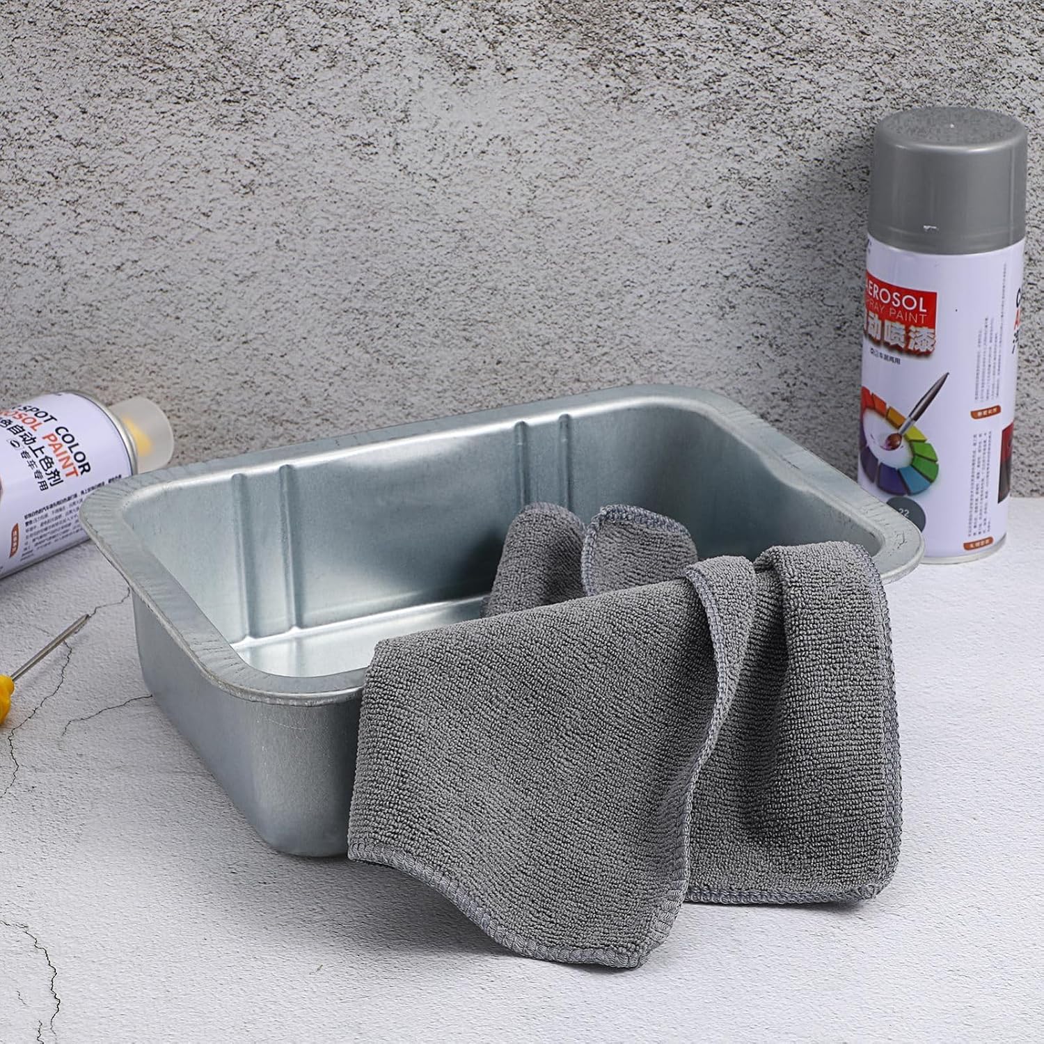 Alipis Steel Oil Drain Pan Durable Waste Oil Collector Fluid Tool for Garage Use Car Repair Silver