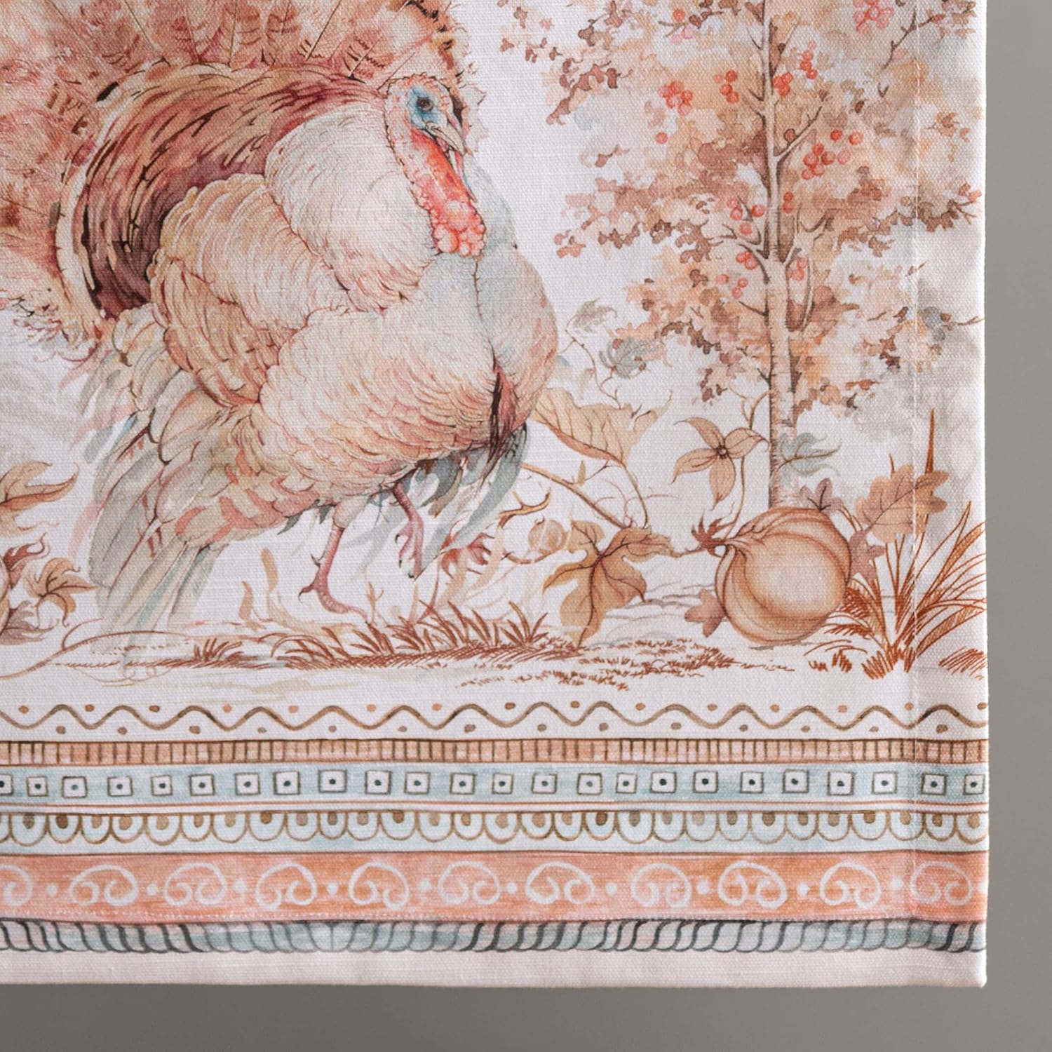 Maison d' Hermine Table runner 100% Cotton Single Layer Table Runners 230 CM long for Christmas Decorations Home Kitchen Dining Party Wedding Bridal Shower (Giving Thanks - Image 5