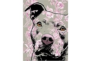 Dean Russo Artful Pitbull Canvas Wall Art for Thoughtful Interiors