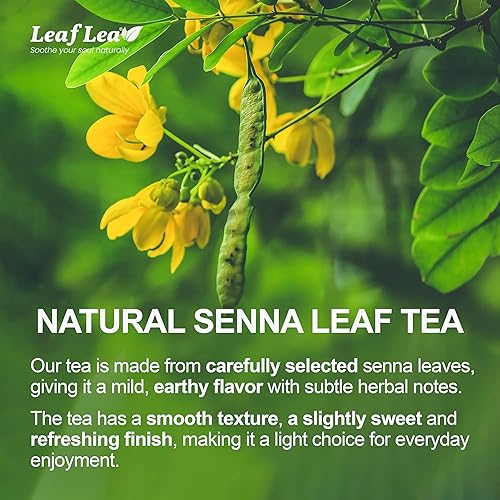 Miniatura 3 de LeafLea - Té de hojas sen puro, laxante, alivia naturalmente el estreñimiento y limpieza digestiva, sin cafeína, sin azúcar, sin gluten ni OMG,