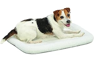 MidWest Fleece Pet Bed for 24 inch Dog Crate - Bolster Fleece...