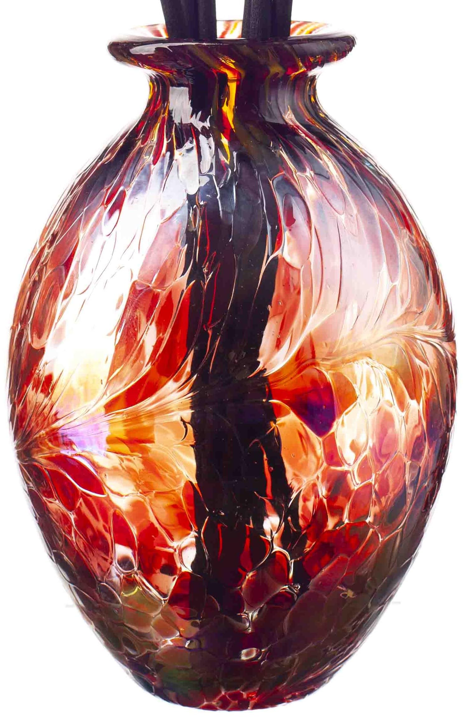 January Birthstone Coloured Mouth Blown Glass Bud Vase Reed Diffuser