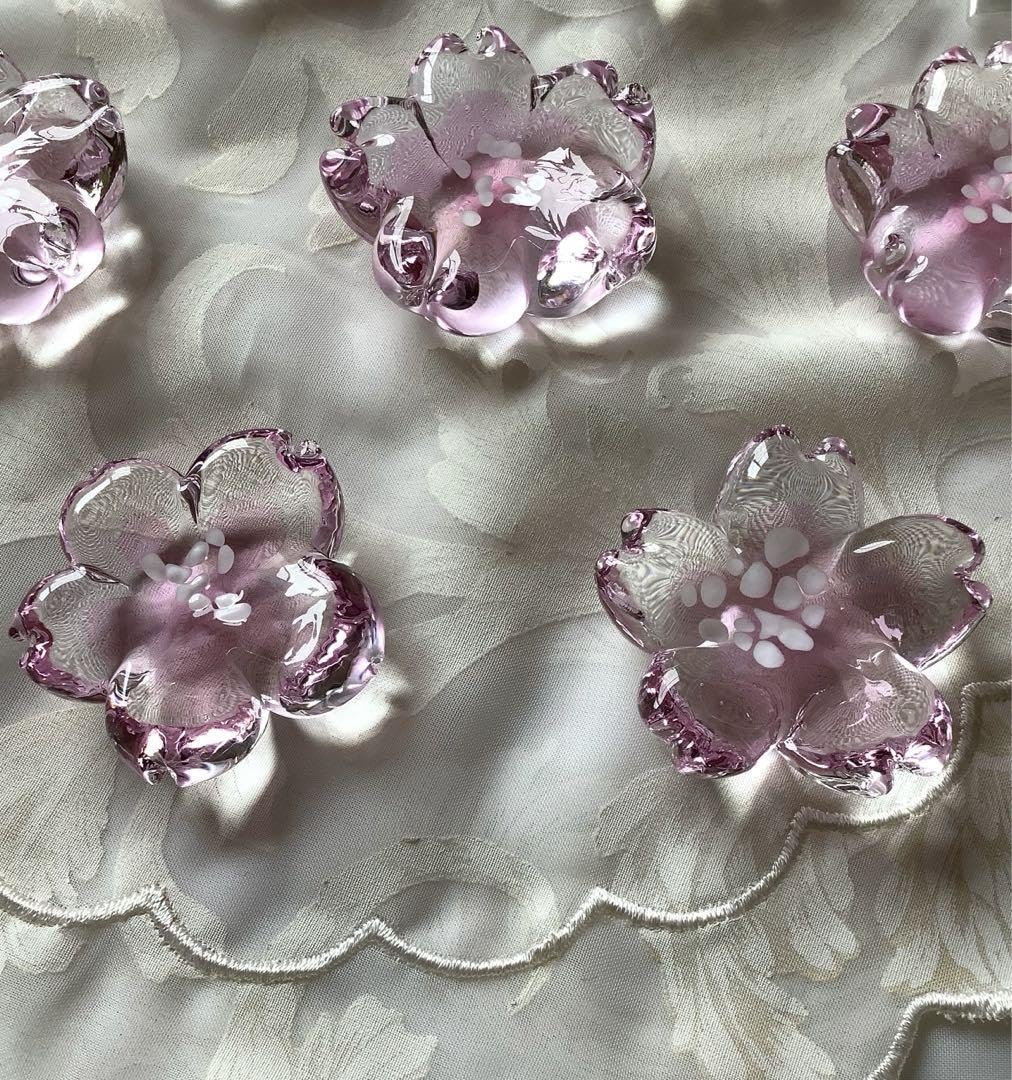 Amazon.co.jp: マルティグラス 玻璃の匠 ガラス 花 桜 箸置き 7