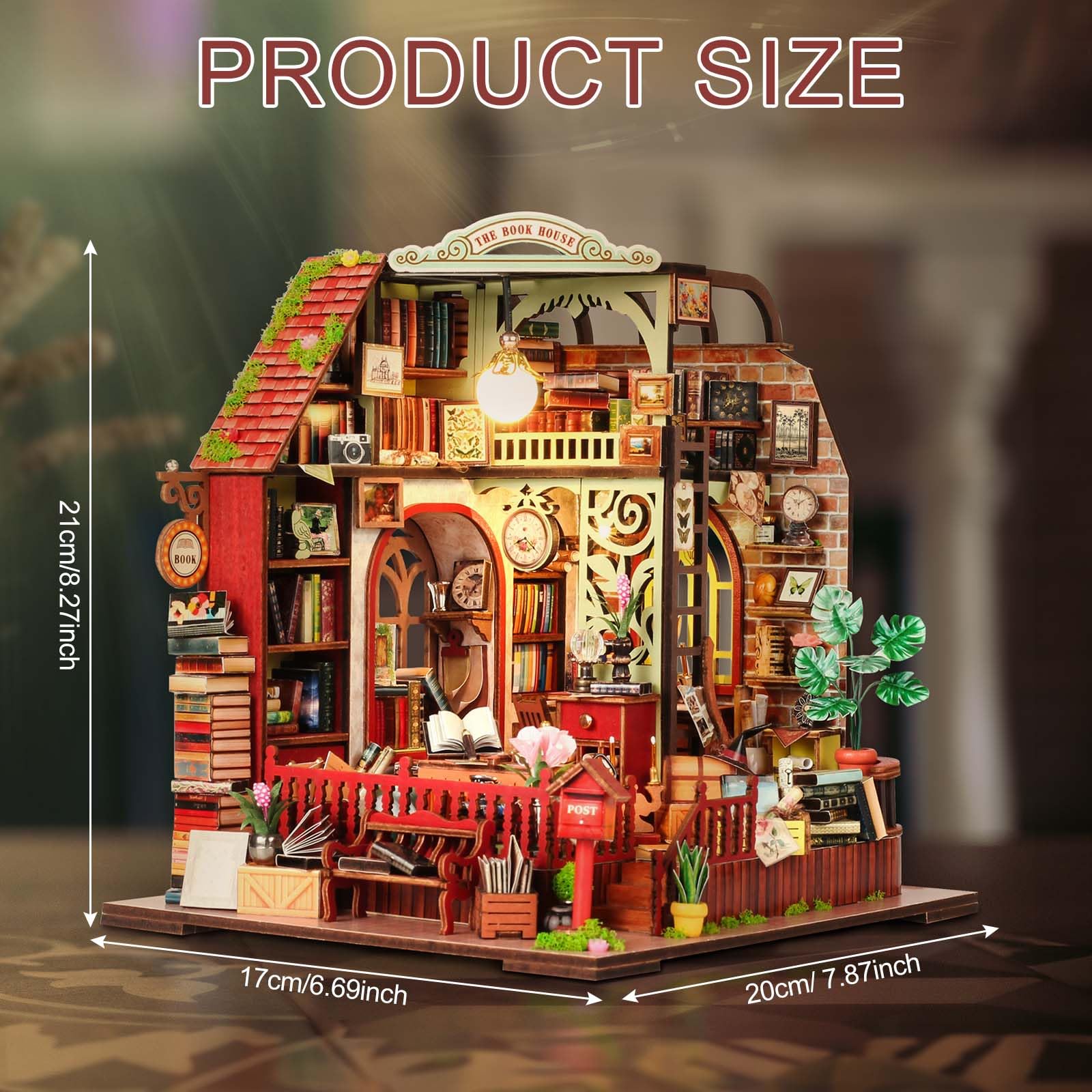 Foyucool Kit de Miniaturas para Adultos, Casa de Muñecas con Muebles, Kit DIY para Adultos, El Regalo Ideal para Navidad o cumpleaños, Sala de Clases — view 30