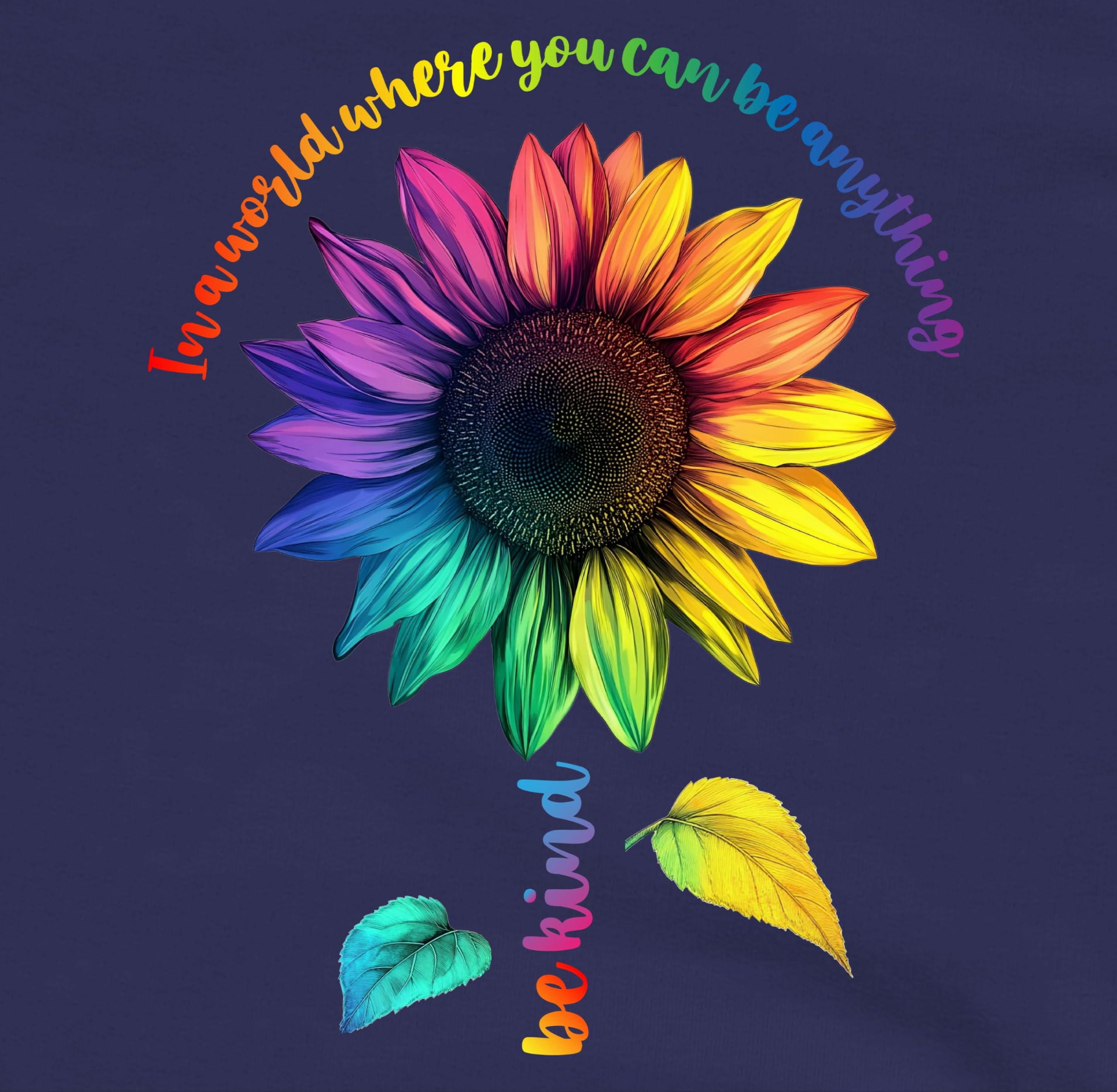 Shirtracer - Hoodie Herren Pullover Männer - Kleidung Flag - In a World Where You can be Anything be Kind Sonnenblume Pride Outfit Regenbogen Accessoires LGBTQ Outfit CSD Accessoires Christoper