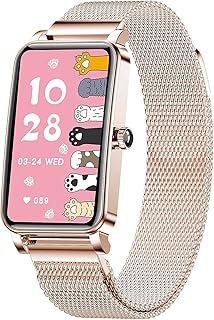 ZBY Smart Watch Sports Watch Fitness Tracker with Female Health Tracking Heart Rate Blood Oxygen Monitor Sleep Monitor Pedometer with 1.45" Touch Screen Step Counter Calories Watch(Silver)(Gold)