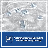 Vista 2 de Sealy Baby Protector de colchón de cuna impermeable y ajustable con protección contra las manchas, funda protectora de colchón para cuna y cama